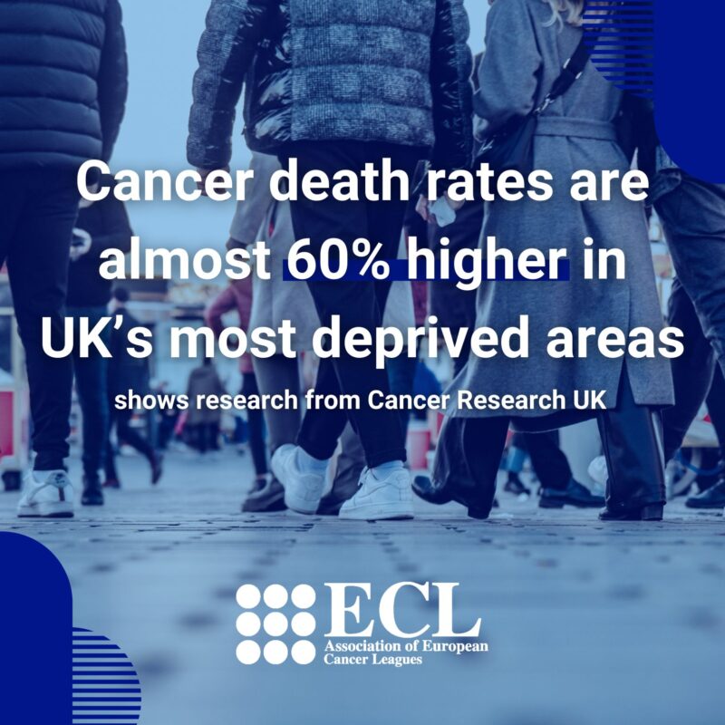 Cancer death rates are nearly 60% higher in the UK's most deprived areas - Association of European Cancer Leagues