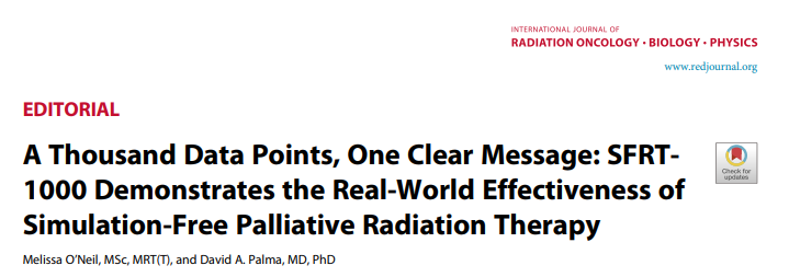 David Palma: Growing evidence for using sim-free RT for palliative cases