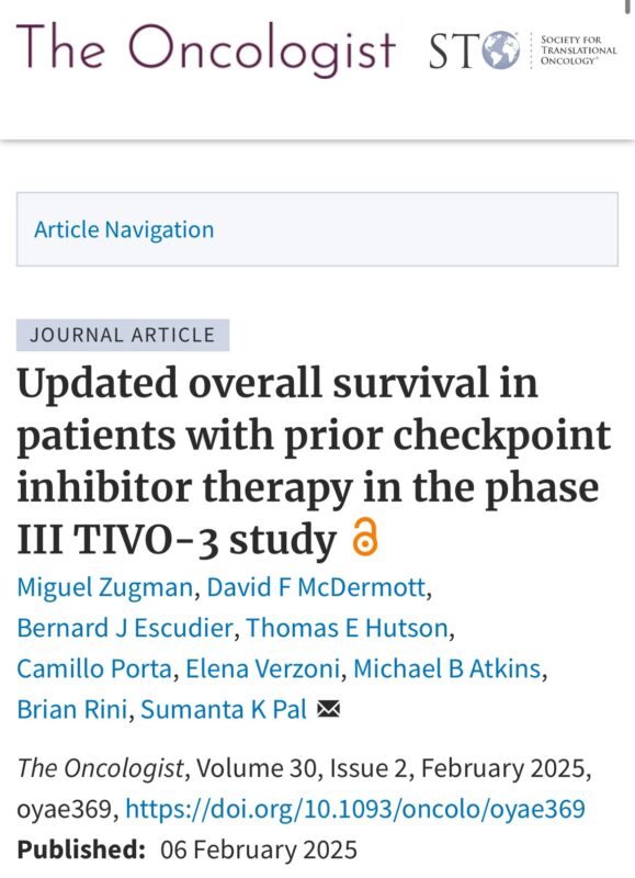 Emre Yekedüz: Long-term follow-up of TIVO-3 highlights key findings in CPI-treated mRCC