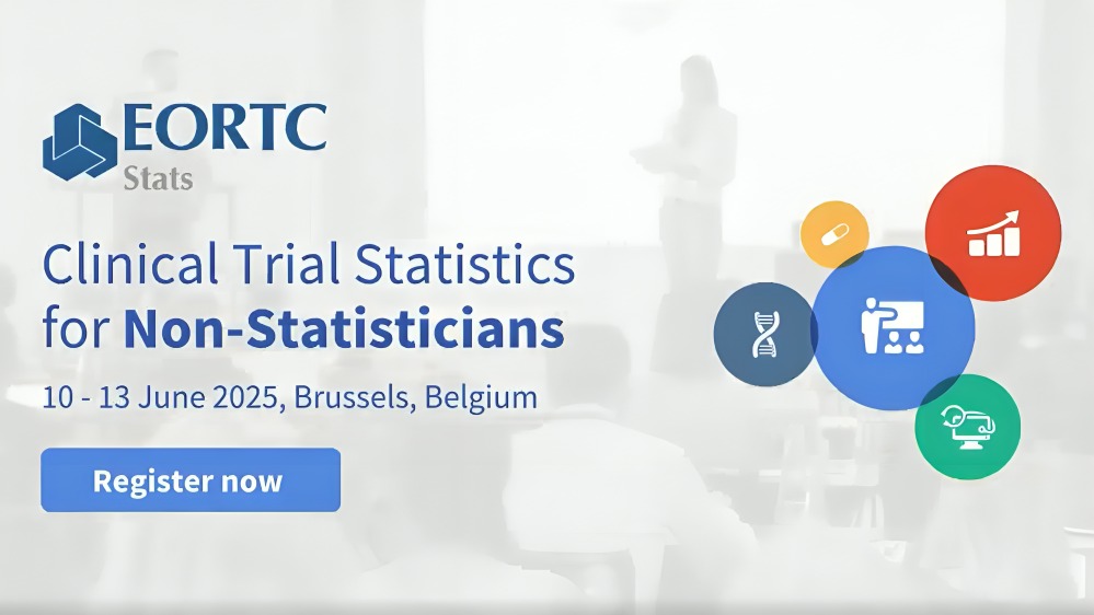 Registrations for the EORTC course Clinical Trial Statistics for Non-Statisticians are open