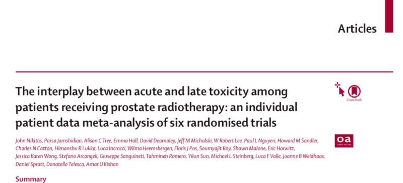 Gustavo Viani: Does acute toxicity predict late toxicity in prostate radiotherapy?