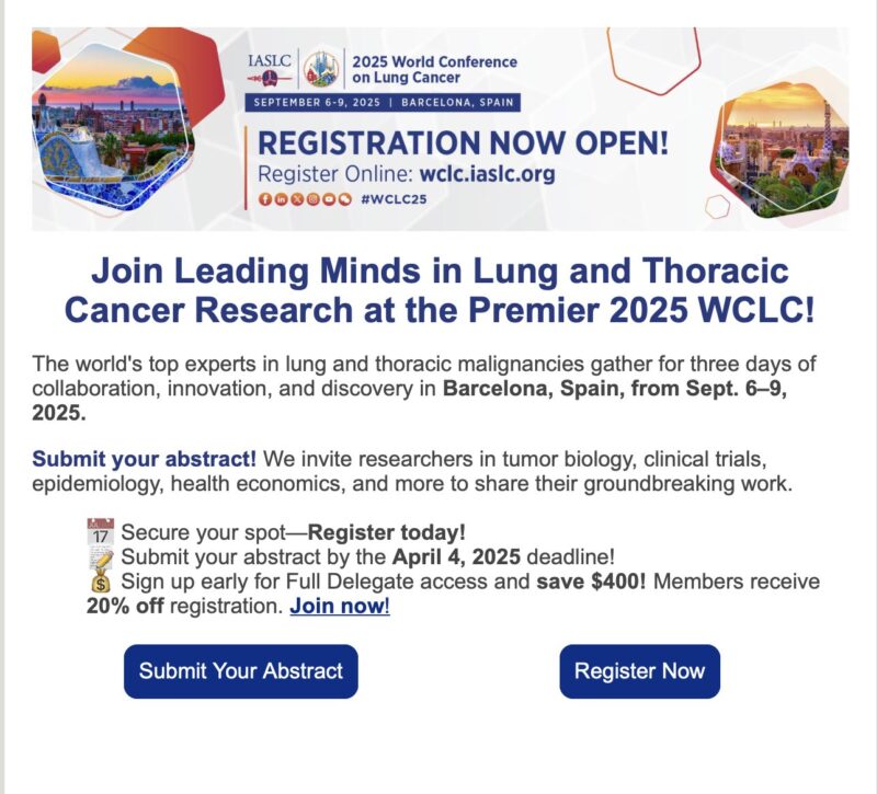 Noemi Reguart: WCLC 2025 is coming to Barcelona