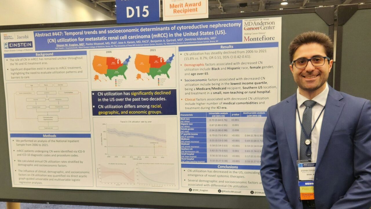 Stepan Esagian: Our findings on cytoreductive nephrectomy utilization trends at ASCO GU25