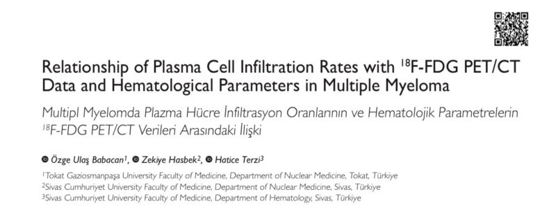 Al-Ola Abdallah: Plasma cell infiltration rates with 18F-FDG PET/CT in multiple myeloma