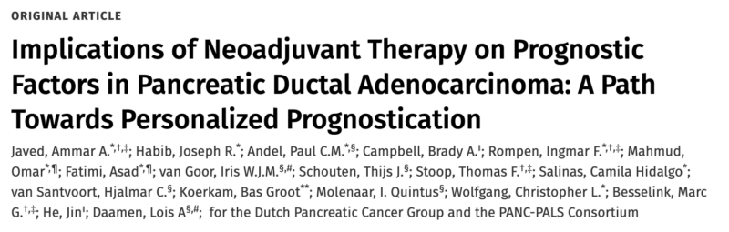 Giovanni Marchegiani: Prognostic factors in resected pancreatic cancer