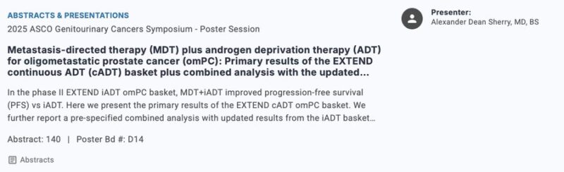 Mohammad Jad Moussa: Overview of our abstracts for ASCO GU 2025