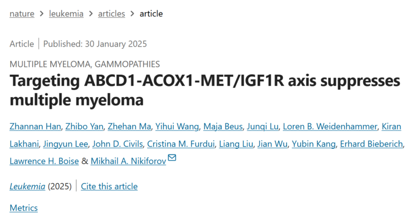 Myeloma Paper of the Day, February 1st, suggested by Robert Orlowski