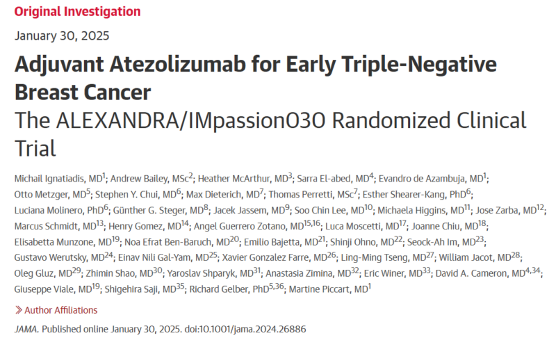 Guilherme Nader Marta: Phase 3 ALEXANDRA/IMpassion030 trial found no benefit of adjuvant atezolizumab and chemo for TNBC