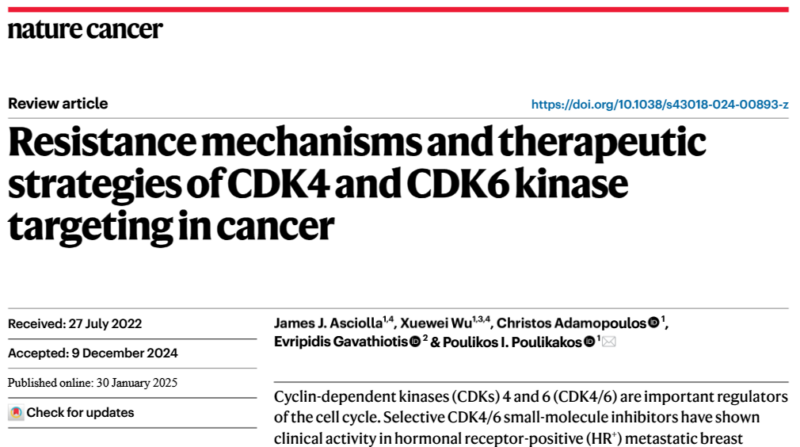 Poulikos Poulikakos: The evolving landscape of CDK4/6 targeting therapies