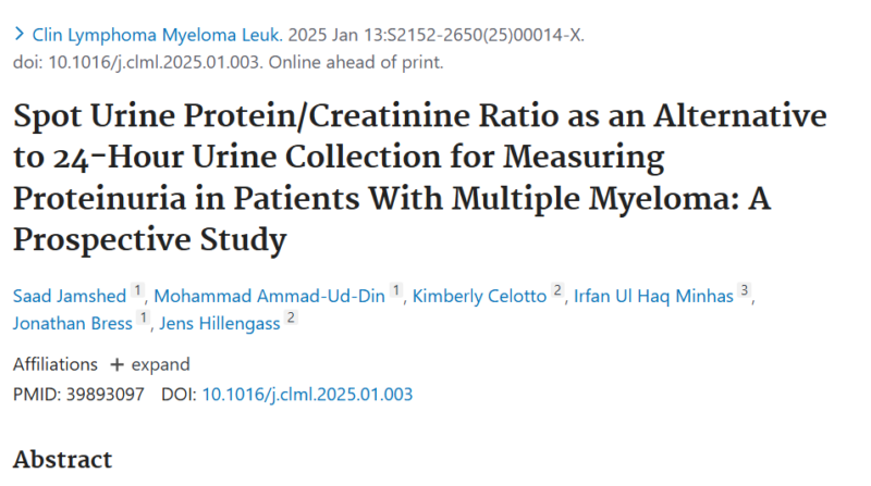 Myeloma Paper of the Day, February 3rd, suggested by Robert Orlowski