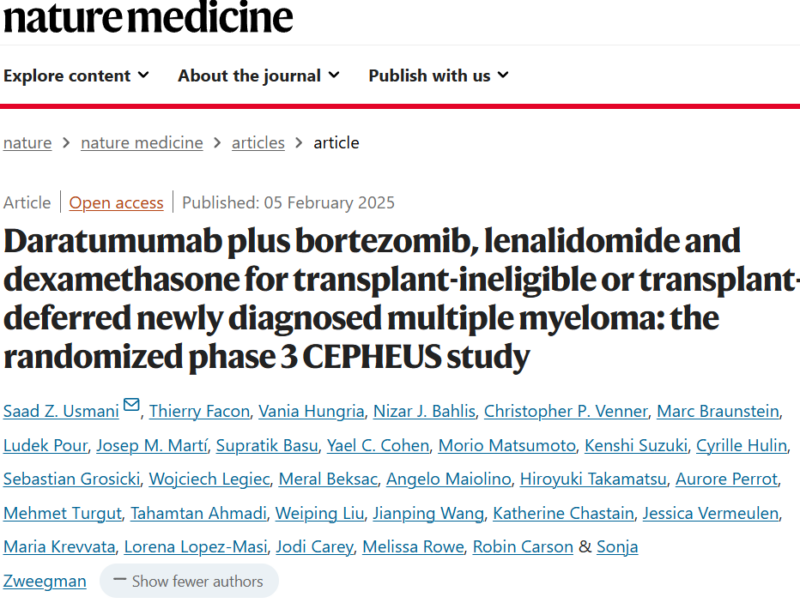 Rahul Banerjee: CEPHEUS by Saad Z. Usmani, et al is out