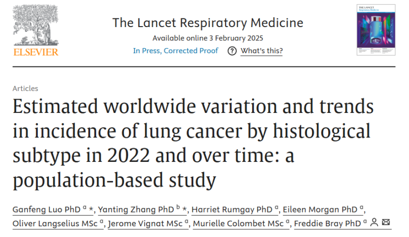 New analyses of global variations in Lung Cancer incidence - IARC/ WHO