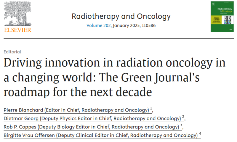 Pierre Blanchard: Roadmap of the Green Journal