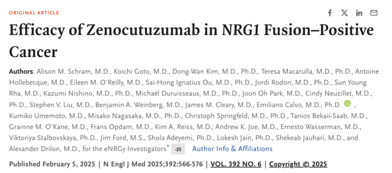 Stephen V Liu: Results from the phase II study of zenocutuzumab in NRG1 fusion+ cancers