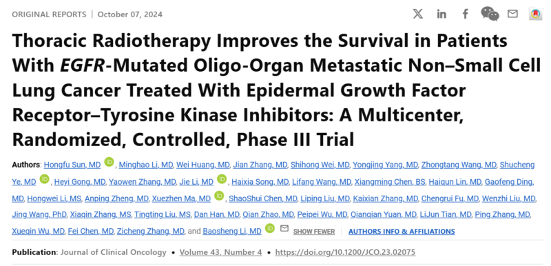 Gerry Hanna: Chinese study in patients with EGFR positive oligo-organ metastatic NSCLC