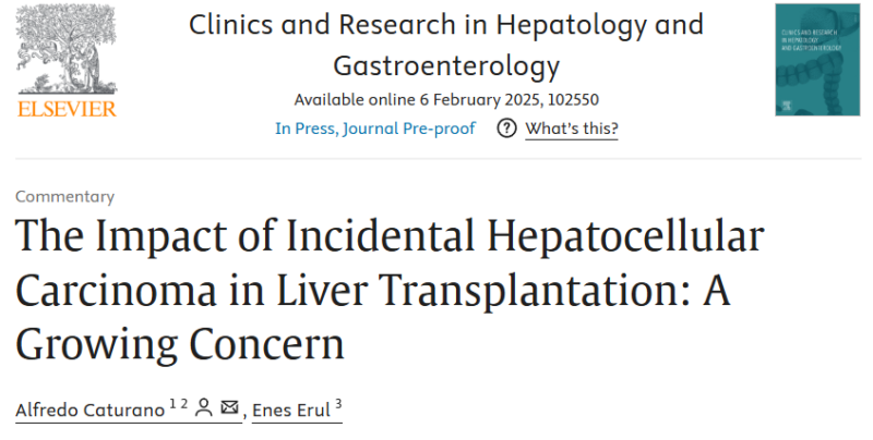 Enes Erul: Incidental (iHCC) in liver transplantation