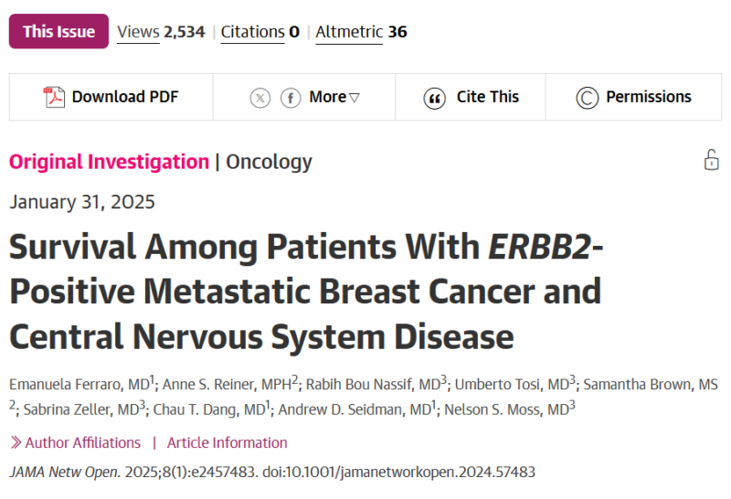 Elvina Almuradova: Survival outcomes for ERBB2-positive MBC patients with brain metastases