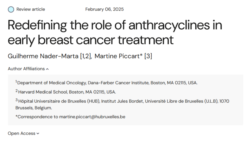 Guilherme Nader Marta: The current role of anthracyclines in early breast cancer treatment