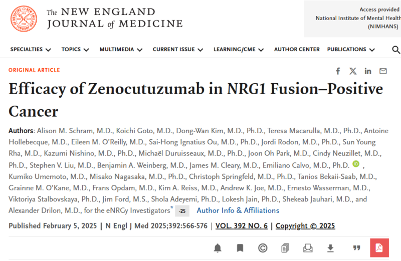 Michael Duruisseaux: First effective targeted therapy in NRG1-fusion + solid tumors