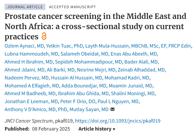 Layth Mula-Hussain: Prostate cancer screening in the Middle East and North Africa