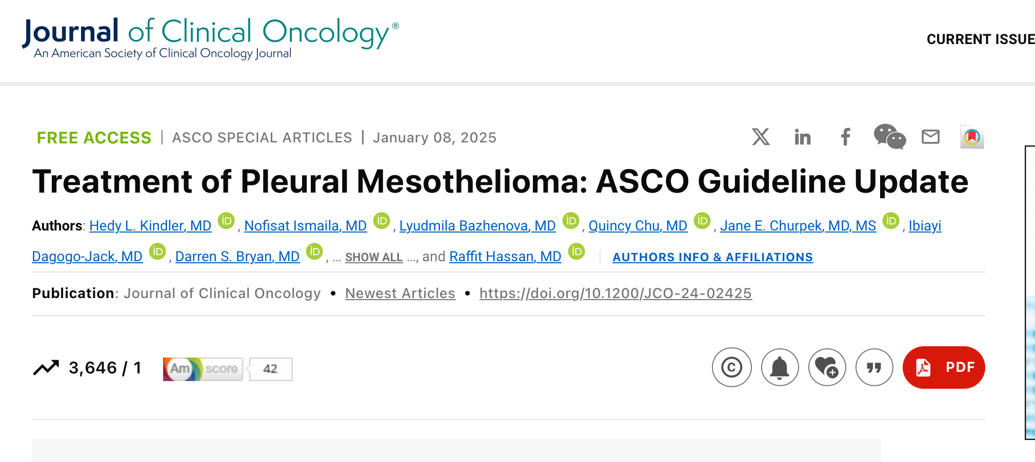 mesothelioma guideline update