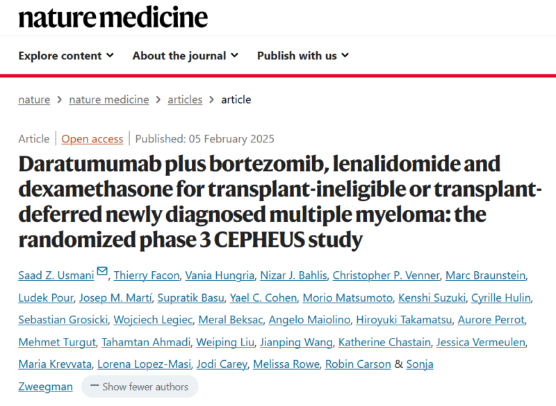 Results from phase 3 CEPHEUS study are out - MSK Department of Medicine