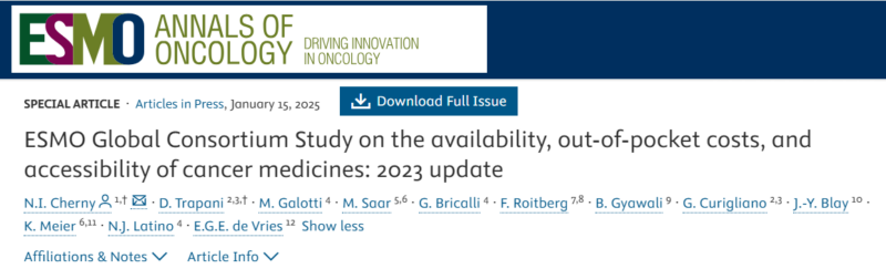 Nathan Cherny on the ongoing disparities in access to essential cancer medicines - ESMO