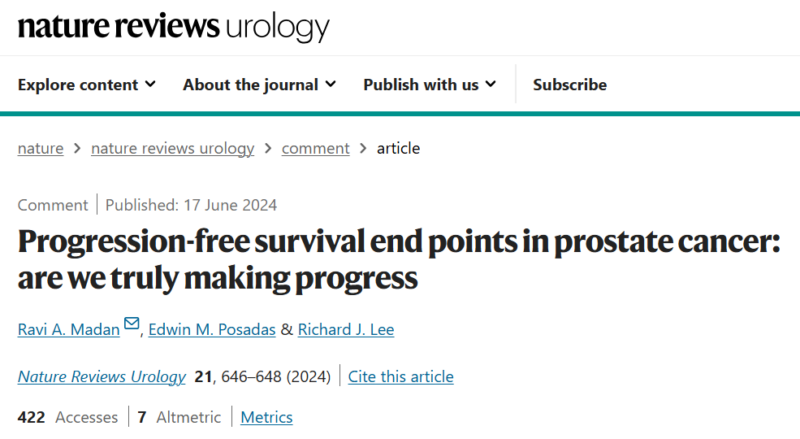 Ravi Madan: The true value of PFS endpoints in prostate cancer