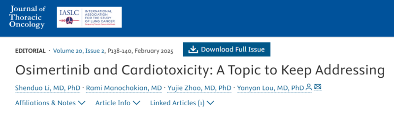 Rami Manochakian: Osimertinib and Cardiotoxicity - a topic to keep addressing