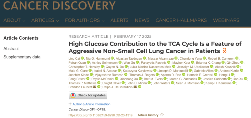 Elizabeth McKenna: High Glucose Contribution to the Non–Small Cell Lung Cancer Patients