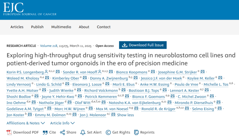 Karin Langenberg-Ververgaert: Exploring high-throughput drug sensitivity testing in neuroblastoma cell lines