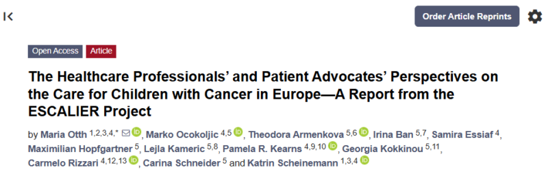 Perspectives on the Care for Children with Cancer in Europe - SIOP Europe