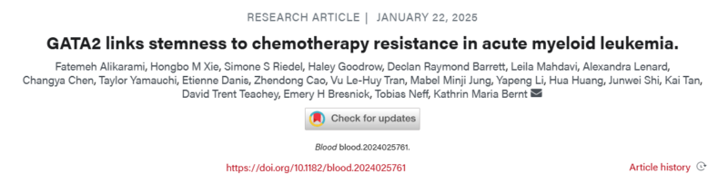 Tobias Neff: Mechanistic insight why stem-cell like leukemia has such poor outcomes