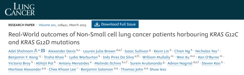 5 papers about Lung Cancer suggested by Stephen Liu