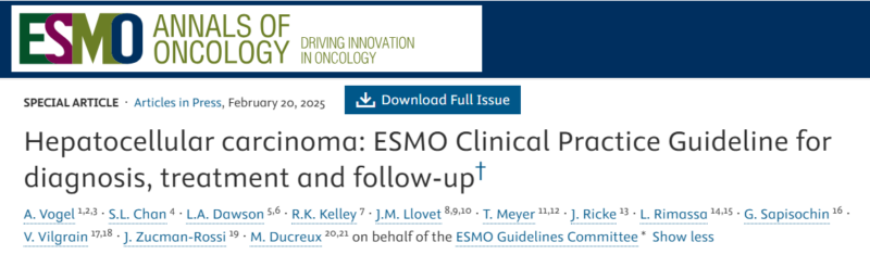 Arndt Vogel: ESMO Clinical Practice Guideline for Hepatocellular carcinoma