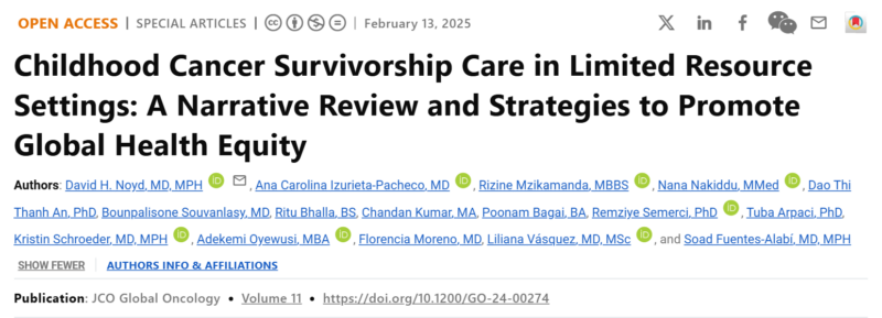 Adekemi Oyewusi: Childhood Cancer Survivorship Care in Limited Resource Settings