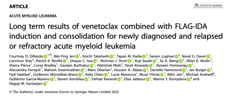 Hagop Kantarjian: Updated results of our frontline trial of FLAG-IDA+VEN