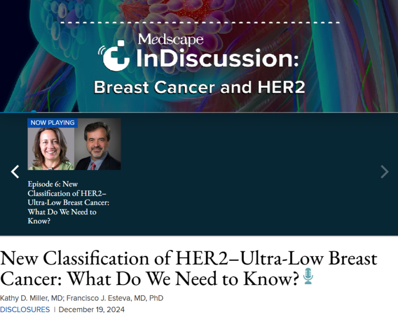 Francisco J. Esteva: The practical implications of HER2-Low and HER2-Ultralow breast cancer