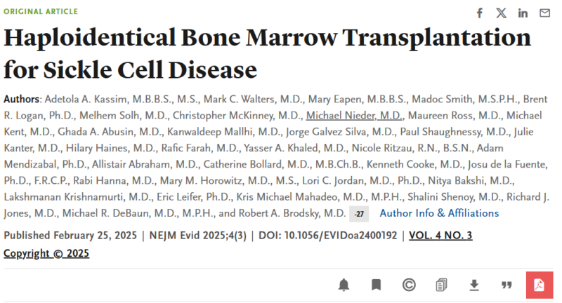 Robert Brodsky: Haploidentical Bone Marrow Transplantation for Sickle Cell Disease