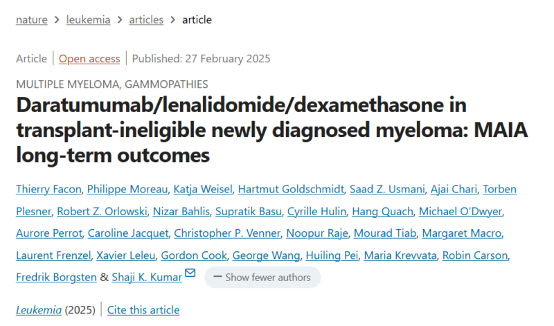 Myeloma Paper of the Day, February 28th, suggested by Robert Orlowski