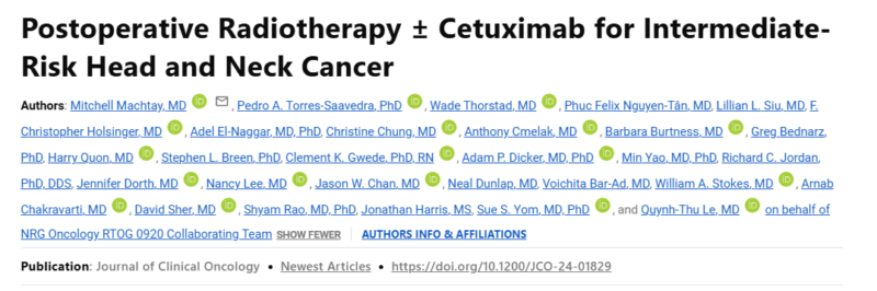 Ezra Cohen: Benefit of adding cetuximab adjuvantly was seen only in HPV negative cancers