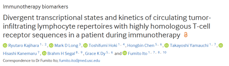 Dynamics of Circulating Tumor-Infiltrating Lymphocytes with Homologous TCRs During Immunotherapy