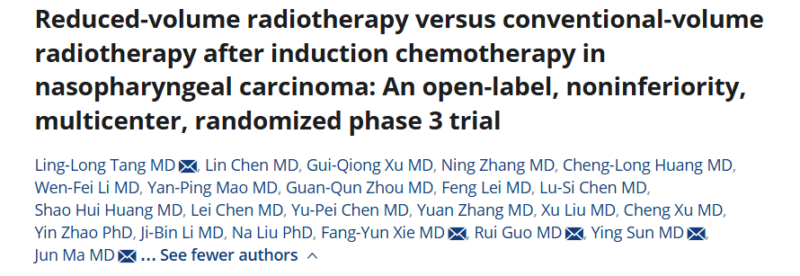 Reduced-volume vs conventional-volume radiotherapy after induction chemotherapy in nasopharyngeal carcinoma