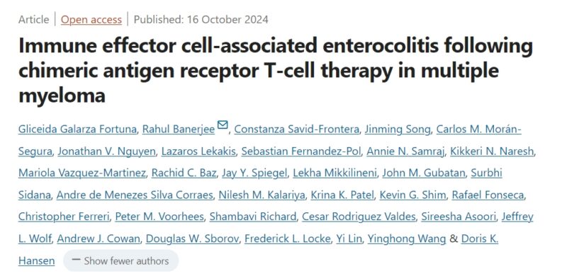 Rahul Banerjee: Fatal case of enteric T-cell lymphoma following cilta-cel CAR integration into the TP53 locus