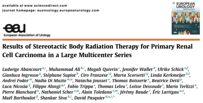 Ciro Franzese: An international multicenter study of stereotactic radiotherapy for renal cell carcinoma