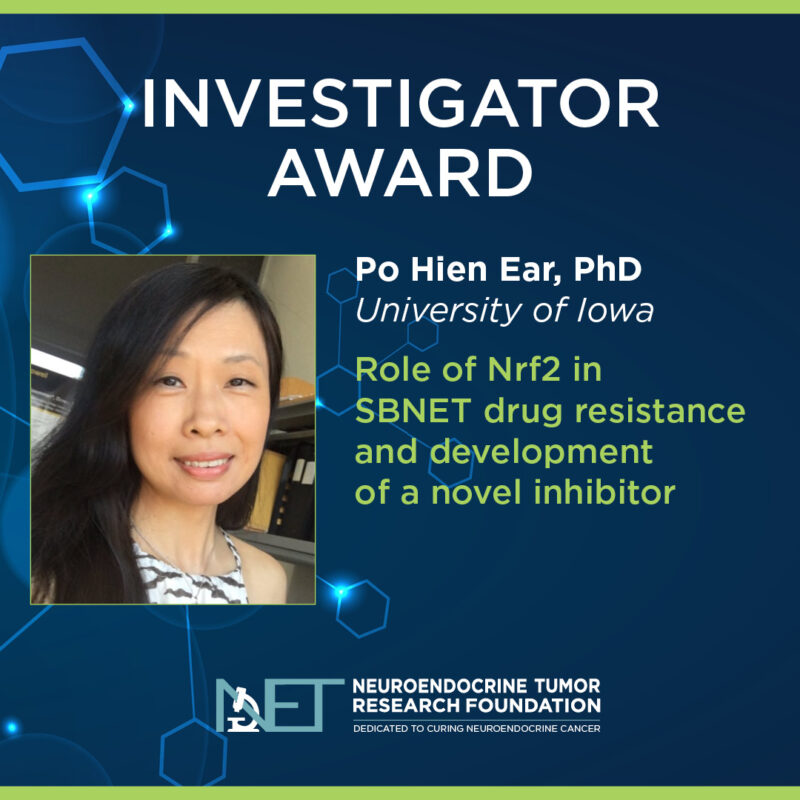 Po Hien Ear, a 2025 recipient of NETRF Investigator Research Awards - NET Research Foundation