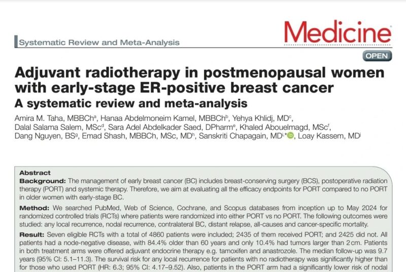 Loay Kassem: Breast saving surgery without radiotherapy could be the new standard for EBC