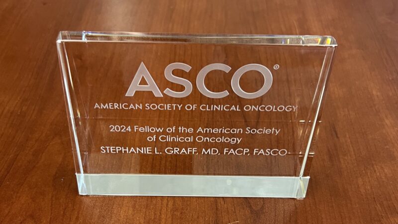 Stephanie Graff: Thank you, ASCO, for the beautiful award