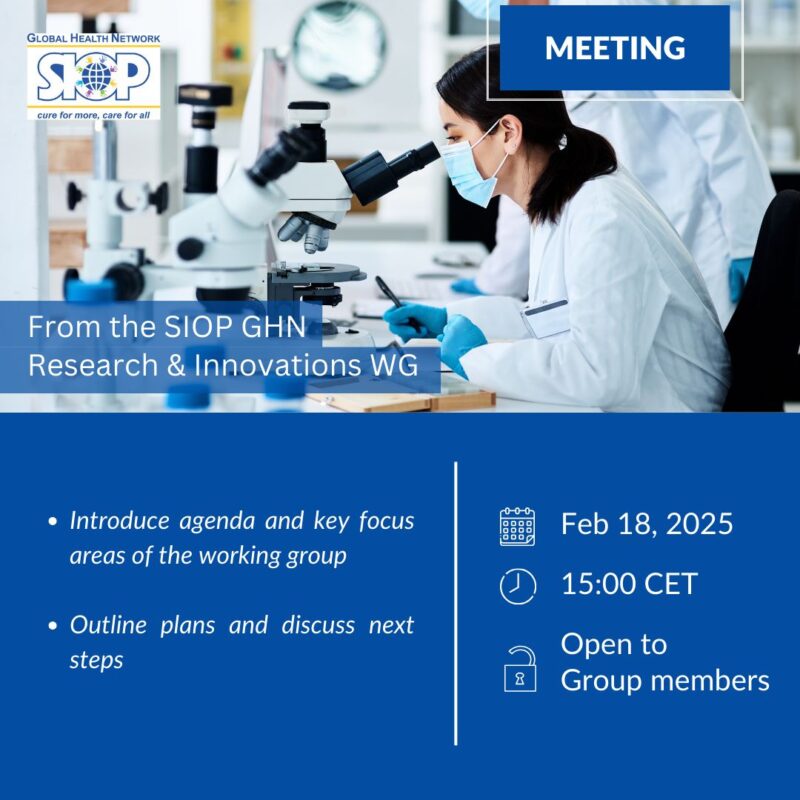 The first meeting of SIOP GHN Research and Innovation Working Group in 2025