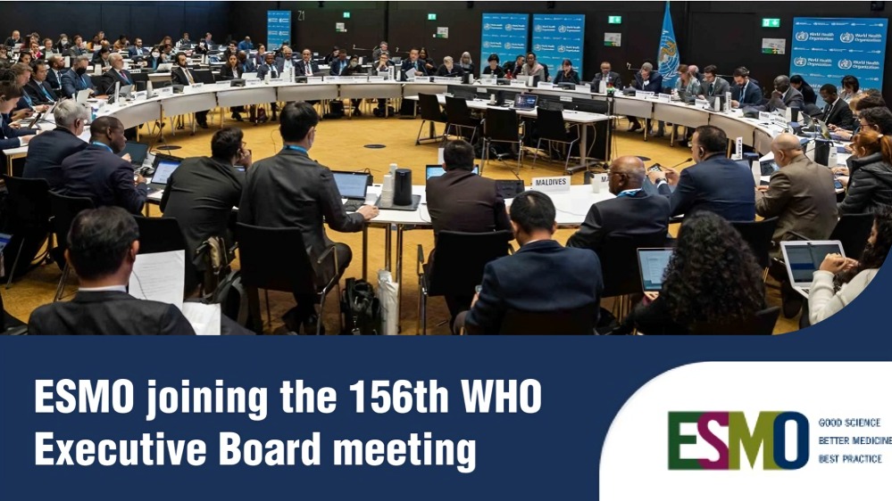 ESMO is joining the 156th WHO Executive Board Meeting